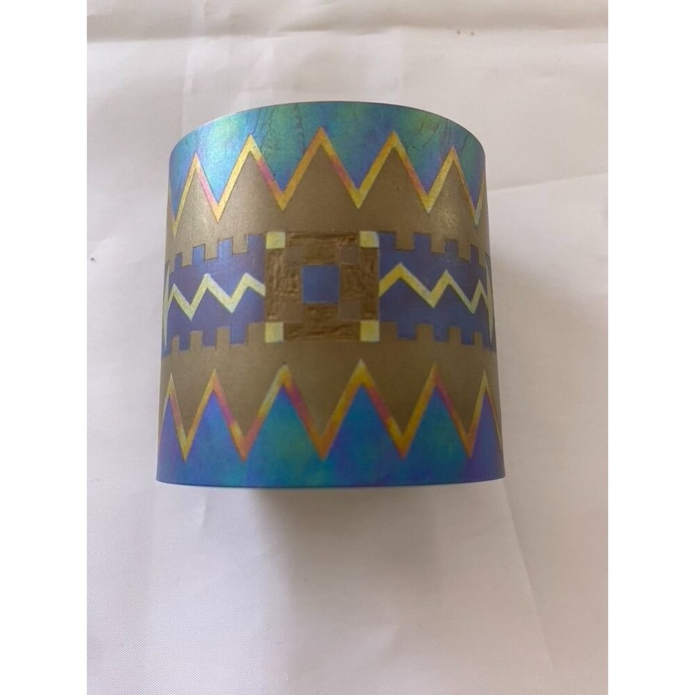 VTG 1980 Native American Cuff Bracelet Signed R. Lodes 2" Diamater Southwest